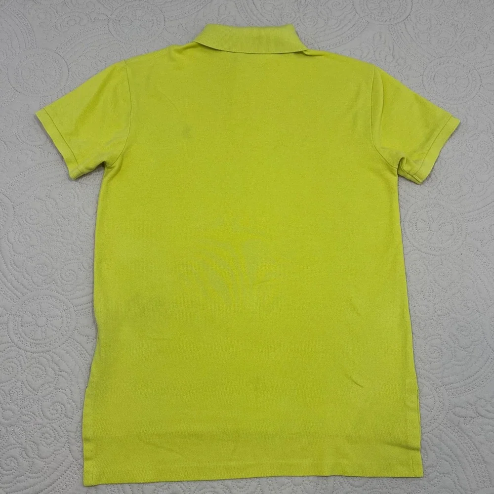 Polo Ralph Lauren Mens Custom Fit Polo Shirt Chartreuse‎ Blue Pony Small S/Pe
